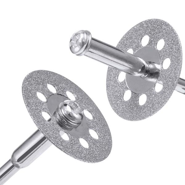 20 kpl 22 mm timanttileikkuulevyä, 4 kpl 3 mm istukka ja 2 kpl risti