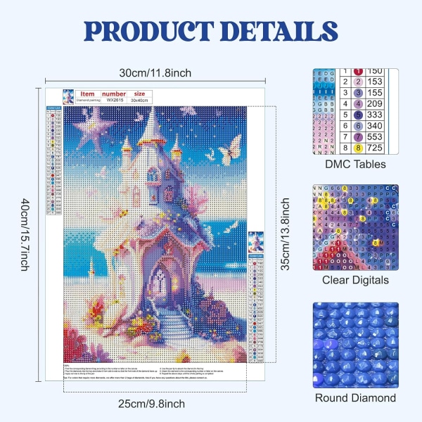 30x40cm House Diamond Painting Kits, 5D Diamond Painting Kits for