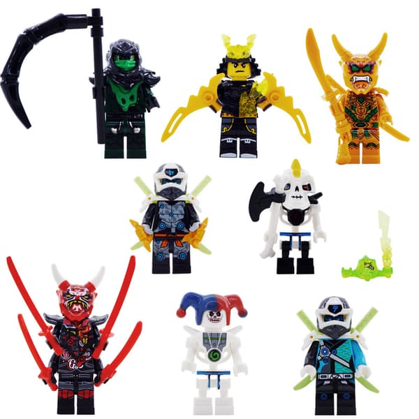 8-delars Phantom Ninja-serie mini byggklossfigur leksak barnpresent