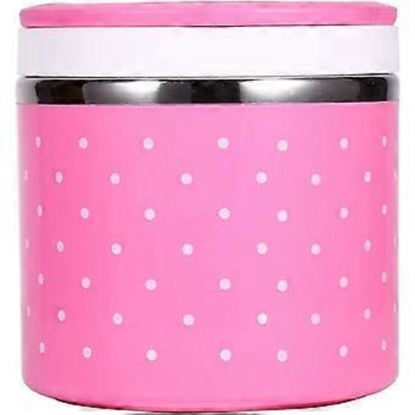 13-lags Termisk Isolerende Matboks i Rustfritt Stål med Håndtak (600 ml enkeltlags, Rosa)