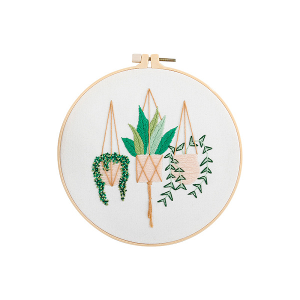 Broderikit för nybörjare, DIY korsstygnsbroderi startkit, E