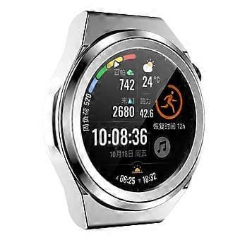 Smart Watch Case Bumper Cover Lättviktigt Skyddsskal för Huawei GT Runner (Transparent vit)