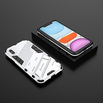 PC + TPU støtsikker etui for iPhone X / XS (Hvit)