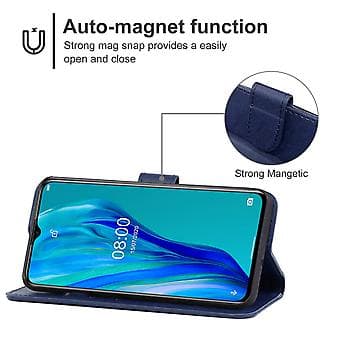 Nahkainen kotelo Ulefone Note 12:lle (Sininen)