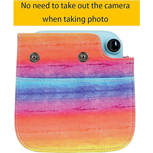 Syntetisk læderetui til Fujifilm Instax Mini 11 Instant Camera med justerbar rem og cover