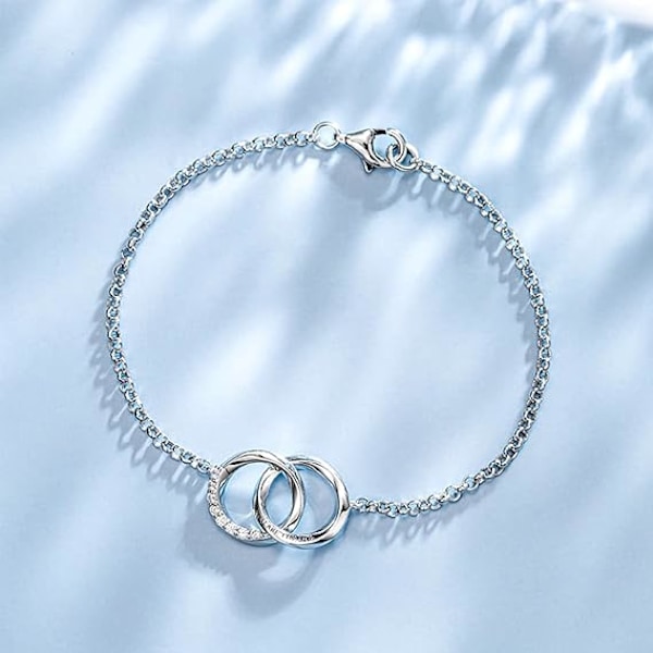 Parforholdshalskæder og -armbånd i massivt sterling sølv Mobius Evighed