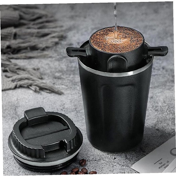 Kaffe Filter, Bærbar Rustfrit Stål Sammenklappelig Kaffe Dryp T