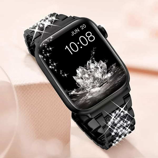 Svart Apple-band 38mm 40mm 41mm Serie 8 7 6 5 4 3 2 1 SE Dam