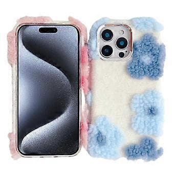 Til iPhone 16 Pro Max-deksel Plysjblomst TPU Mykt telefondeksel (stil A)