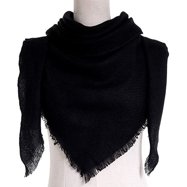 Tørklæder til kvinder Langt ternet tæppe Varmt Silkeblødt Cashmere Feel Tria