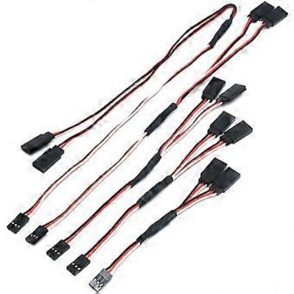 30-kärnig/60-kärnig Servo Förlängningskabel Y-kabel Han till Hona Förlängningsledningar Tråd för R C Helikoptrar (10cm 60 Kärnig Svart)