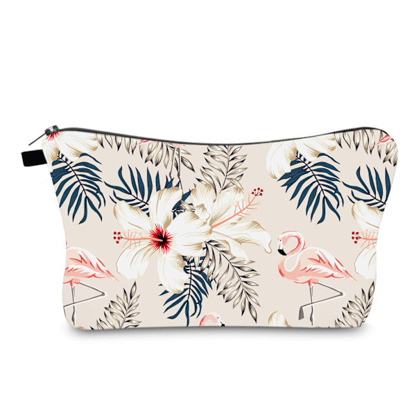Blå drøm Kosmetisk taske med lynlås (Flamingo Beige)