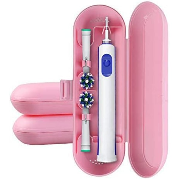 3 stk Pink elektriske tandbørstetasker til Oral-B & Philips, Portabl