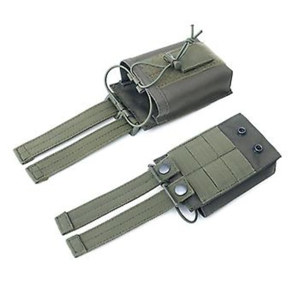 Utomhus Taktisk Molle Radio Walkie Talkie Hållare Väska Militär Magasinpåse (Armégrön)
