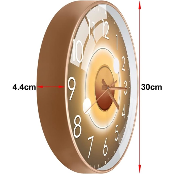 12-tums tysta väggklockor för vardagsrum kök modern design
