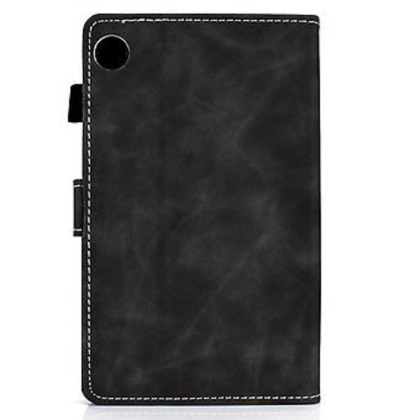 Lehmännahka-tekstuurista PU-tablettikuori Samsung Galaxy Tab A9+:lle (Harmaa)