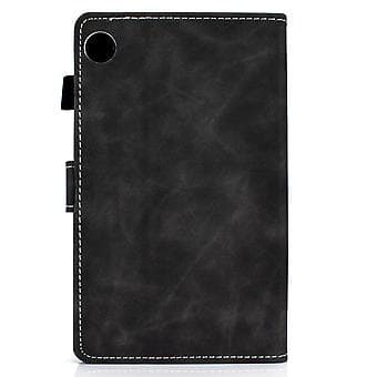 Tablet-etui i PU-læder med koeskindsstruktur til Samsung Galaxy Tab A9+ (Grå)