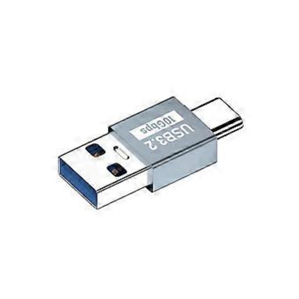 Universal USB C Han til USB3.1 Han Adapter Konverter 10Gbps Datahastighed Adapter Oplader Data Konverter Tilbehør (D)