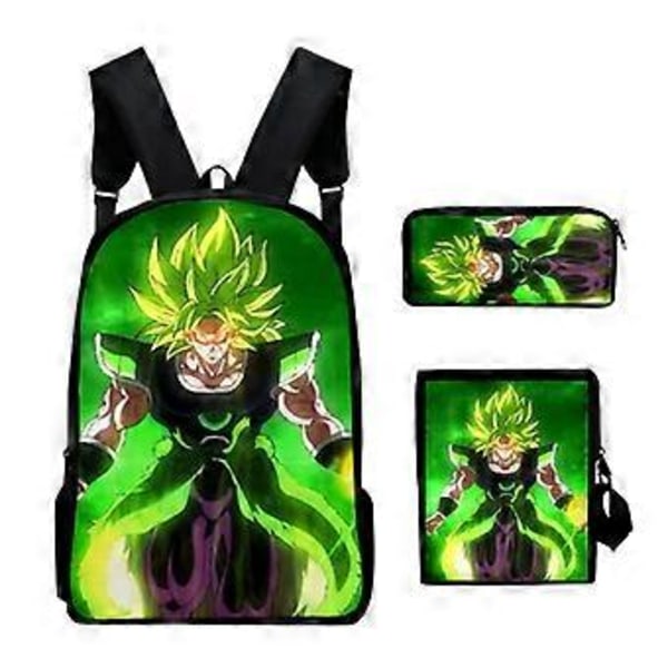 Ny Anime Tegnefilm Dragon Ball Rygsæk Primær og Sekundær Skole Skoletaske Skuldertaske Penalhus Tre-delt Sæt 20-NMAOV