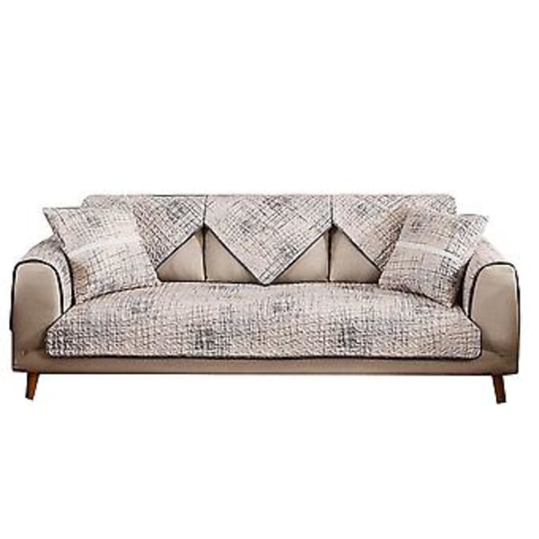 1 stk. Beskyttelsesbetræk til sofa Dekorativt sofabetræk til stue Lysegrå (110*160CM)