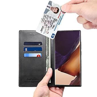 Kalveskindstekstur PU Telefonetui til Samsung Galaxy Note20 Ultra