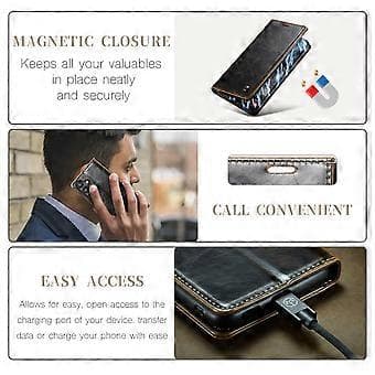 Crazy Horse Texture PU-etui til Samsung Galaxy A55 5G (Kaffe)