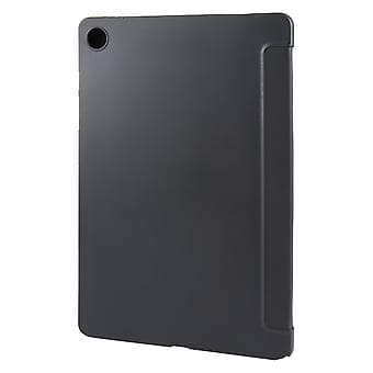 Tri-fold lærtablettveske for Samsung Galaxy Tab A9+ (Svart)