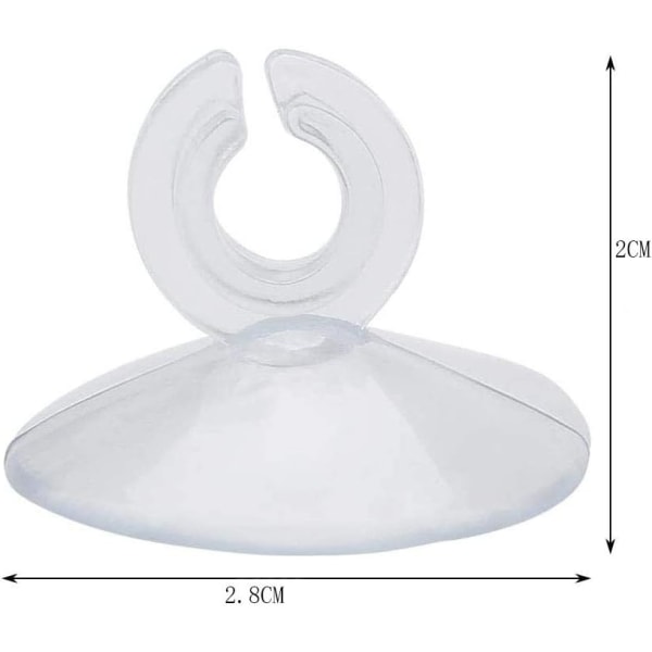 Akvarie sugkopp, 100 stycken transparenta sugkoppar för akvarium