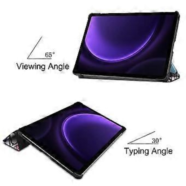 JSM PU-lær Smart Case til Samsung Galaxy Tab S9 FE 10.9 (Graffiti)