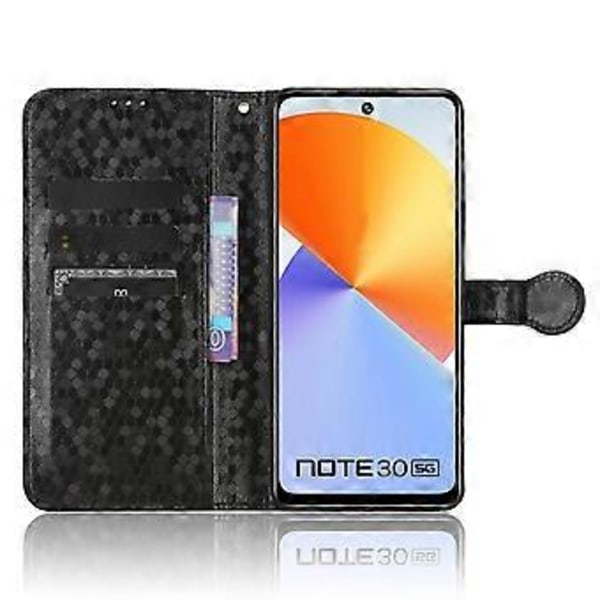 Stativfodralplånbok i prickmönstrat PU-läder för Infinix Note 30 4G (Stil A)