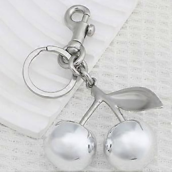 Kirsebær Veskeanheng Nøkkelringer Klips Blendende Kirsebær Veskedekorasjon Nøkkelklips Nøkkelring Ornament for Fashionistas (Forgylt)