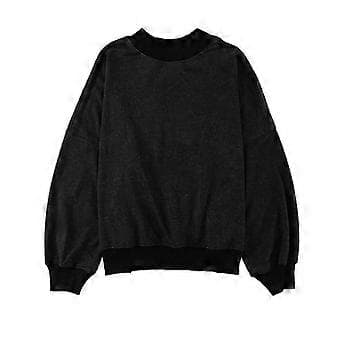 Casual sweatshirt-toppe til kvinder med lange ærmer, basic løs pasform, mock crew neck, lette tunikaer, pullover efterårstøj, orange M Orange M