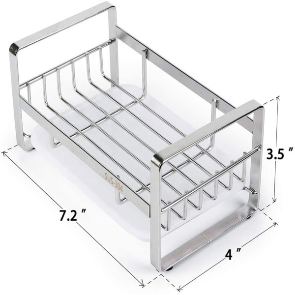 Silver, 7,2 * 4 * 3,5 tum disktrasehållare, kökstillbehör sh