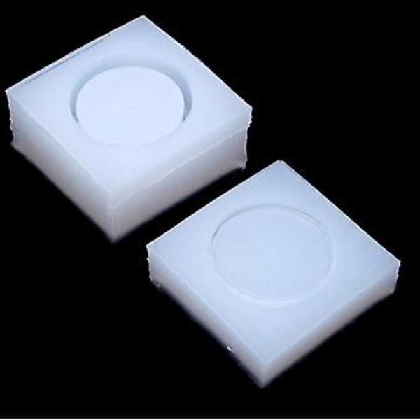 Silikone Krystal Epoxy Rund Opbevaringsboks med Hul DIY Smykkeværktøj
