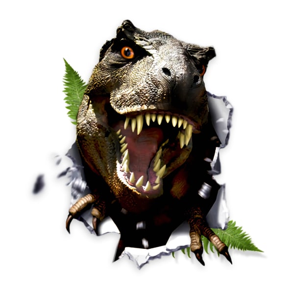 3D dinosaurie krossade väggdekaler självhäftande 3D vardagsrum sovrum