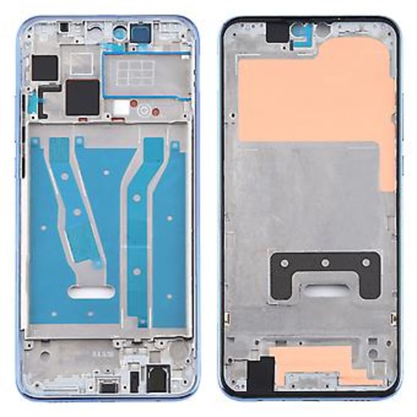 LCD Ramme Bezel Plade til Huawei Y9 (2019) Sort (Sølv)