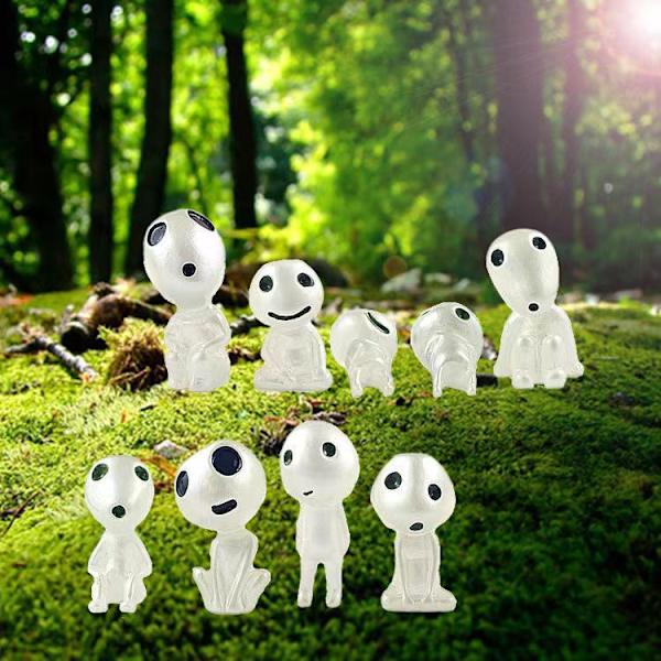 10 stk trealv-dukke, mini hagedekorasjon prinsesse Mononoke Fi