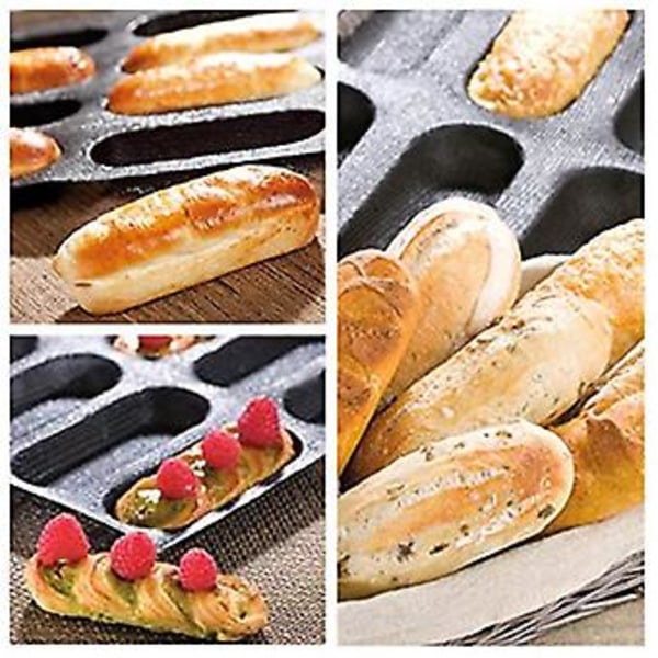 Silikone Brødform Non-Stick Perforeret Praktisk Franskbrød Hotdog Forme