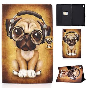 Lærtablettveske for Samsung Galaxy Tab A9+ (Hund)