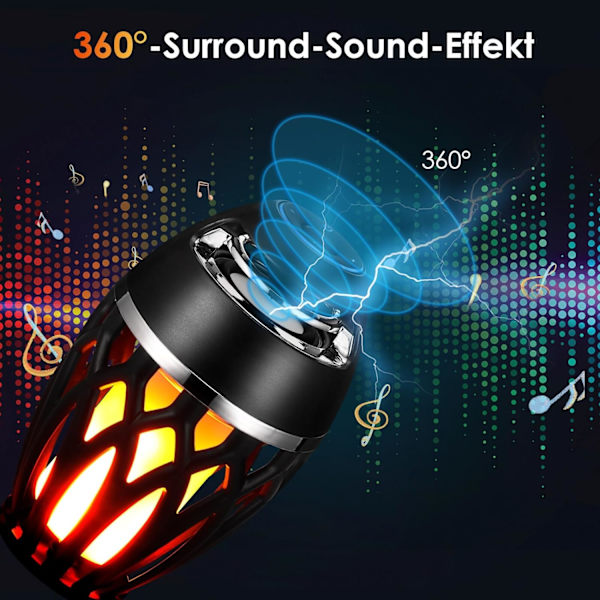 Bluetooth-kaiutin LED-valolla - Vedenpitävä langaton kaiutin -