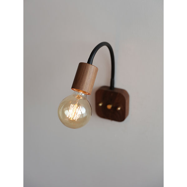 Japansk stil soverom nattbord vegglampe, enkel retro wabi sabi