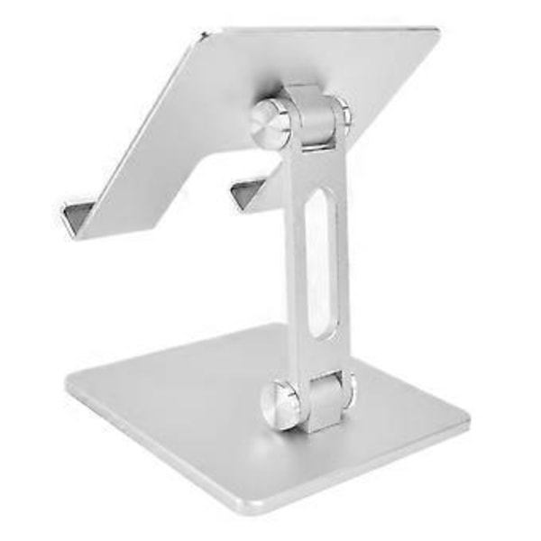 Tabletställ Hållare Aluminiumlegering Universal Skrivbord Justerbar Vikbar Telefon Tabletthållare Silver
