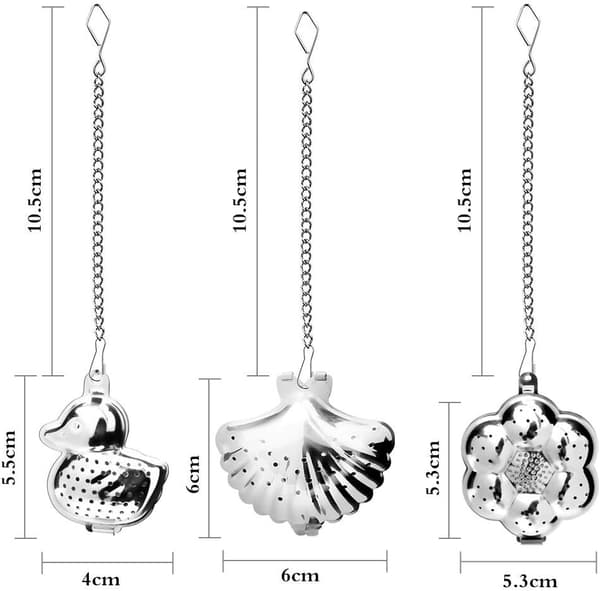 Rustfrit stål te-infuser, 6 stk. te-infuser, te-infuser med