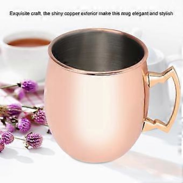 Cocktailmugg i rostfritt stål, kopparpläterad öl- och dryckesmugg för hemmabruk