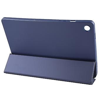 Tri-fold lærtablettveske for Samsung Galaxy Tab A9+ (Mørk blå)