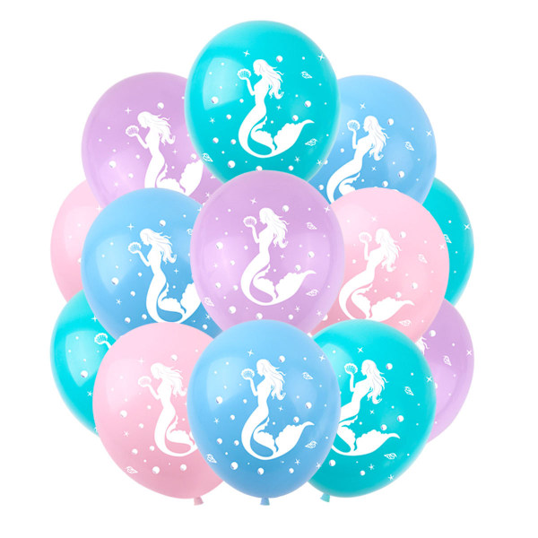 42-delad Sjöjungfru Dekorationssats, Sjöjungfru Tema Partyballonger, Me