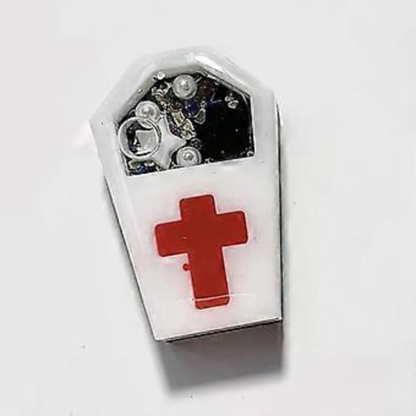 Halloween Kiste Resin Form Kors Kiste Flydesand Form Resin Kunst Håndværk DIY Håndlavet Smykkefremstillingsværktøj Silikoneform