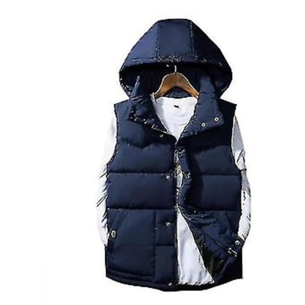 Mænds Efterårs Ærmeløs Vatteret Vest (M blå)