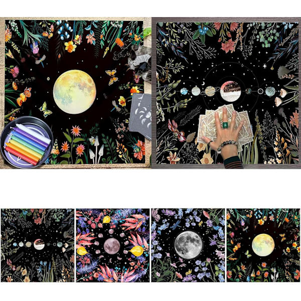Tarot-duksduk, metafysisk matte, brettspill, pendelspådom, duk, spillkort, matte, tarot