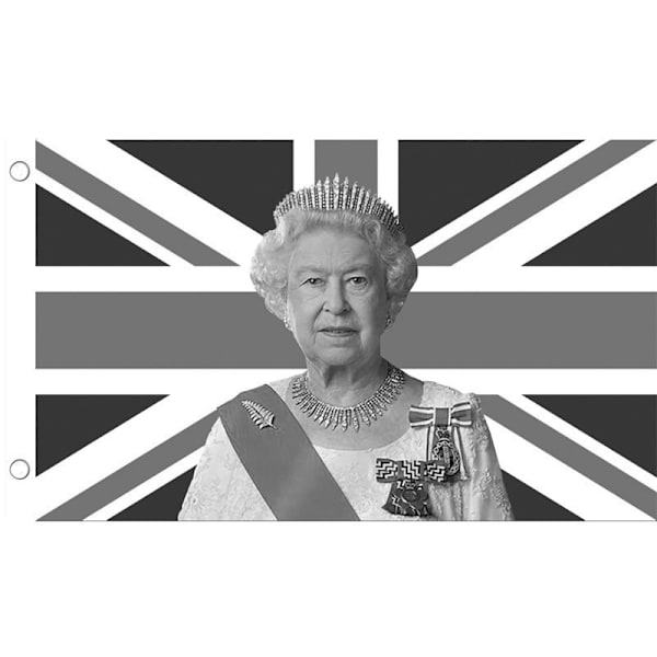 10 st Storbritanniens flagga, drottningens minnesflagga, drottningens flagga